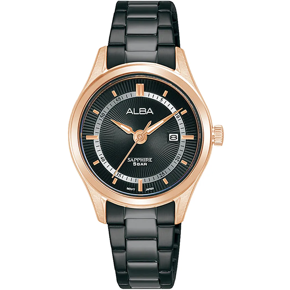 ALBA 雅柏 典雅晶鑽三眼氣質腕錶/銀X玫瑰金/35mm (VD75-X134KS/AP6724X1) 歷史價格詳細信息
