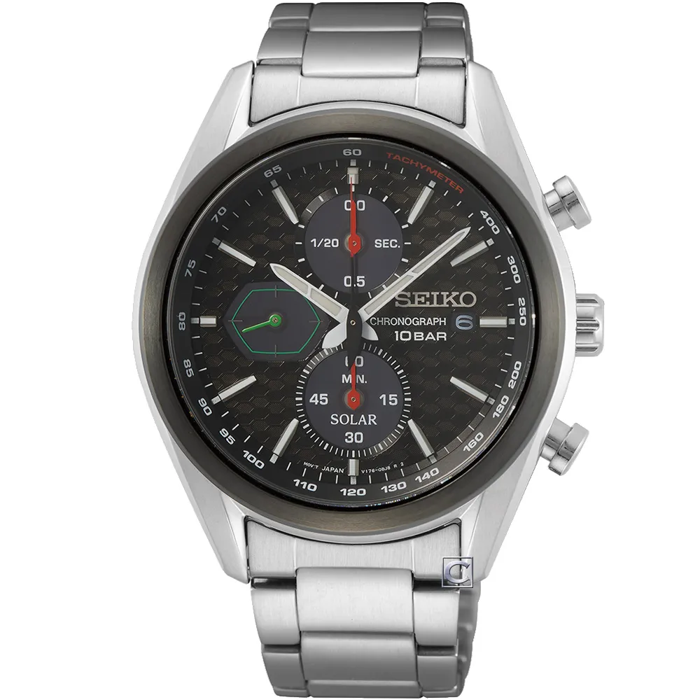 SEIKO 精工 喬治亞羅設計三眼計時太陽能腕錶-40.5mm_SK040 SSC803P1/V176-0BH0D 歷史價格詳細信息