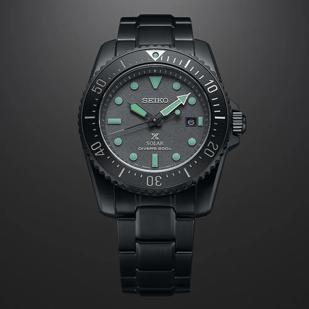 【SEIKO】精工 Prospex SNE587P1 太陽能 兩百米潛水錶 鋼錶帶男錶 V147-0CT0SD 黑 38.5mm 歷史價格詳細信息