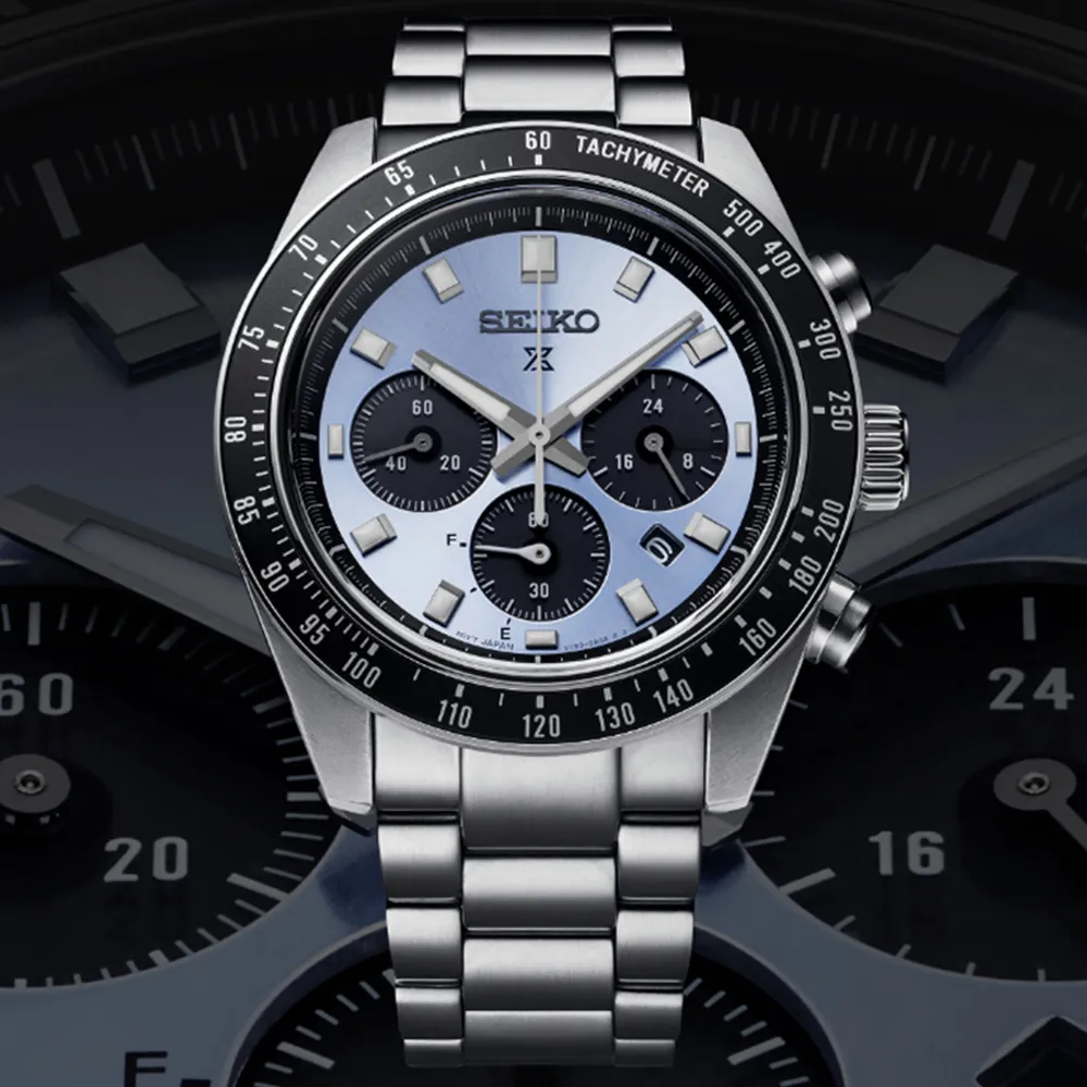 SEIKO精工 PROSPEX系列 SPEEDTIMER 太陽能 綠熊貓 計時腕錶 41.4mm (V192-0AF0G/SSC935P1) 歷史價格詳細信息