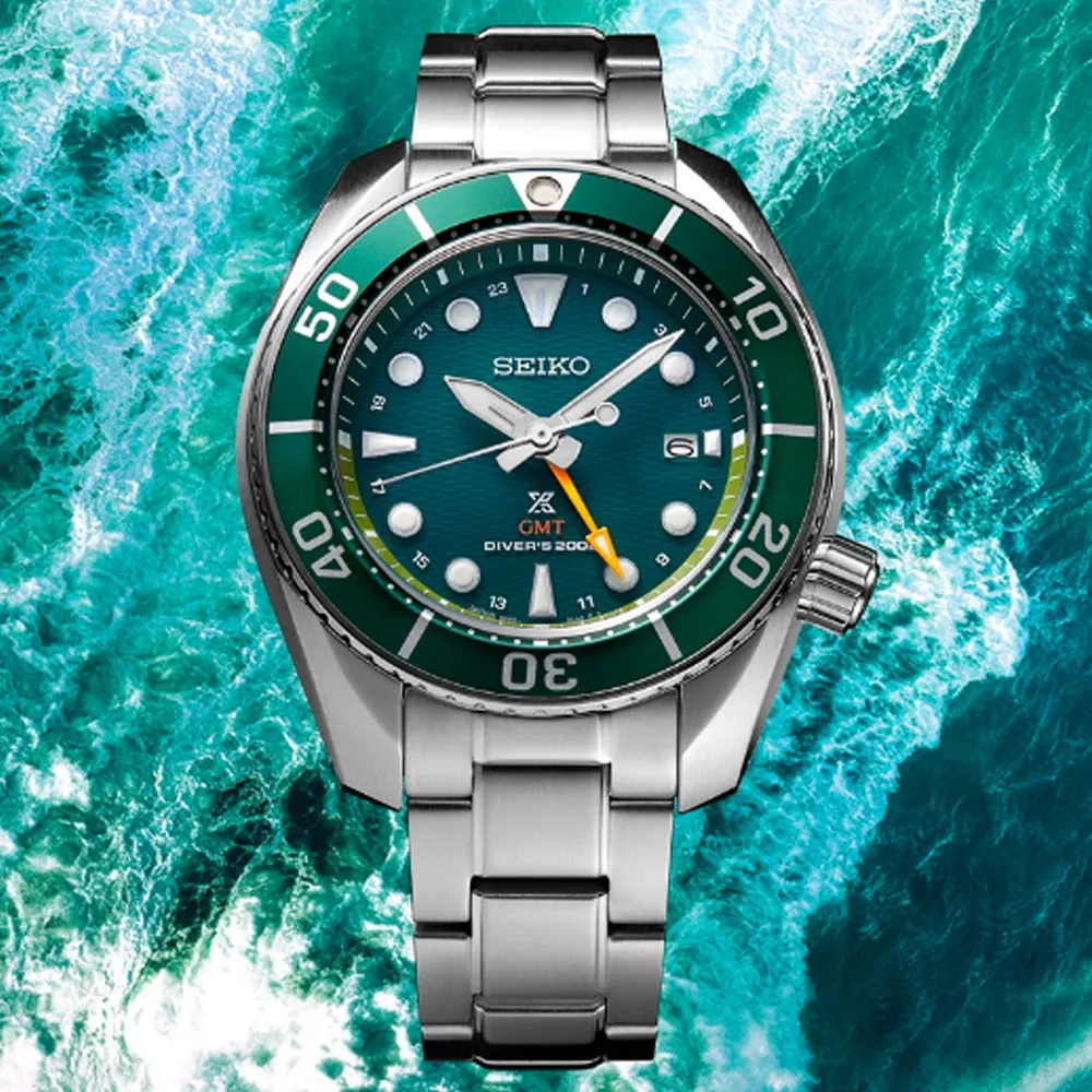 【SEIKO 精工】PROSPEX系列 太陽能GMT防水200米不鏽鋼潛水錶-綠45mm_SK028(SFK003J1/5K65-0AA0G) 歷史價格詳細信息