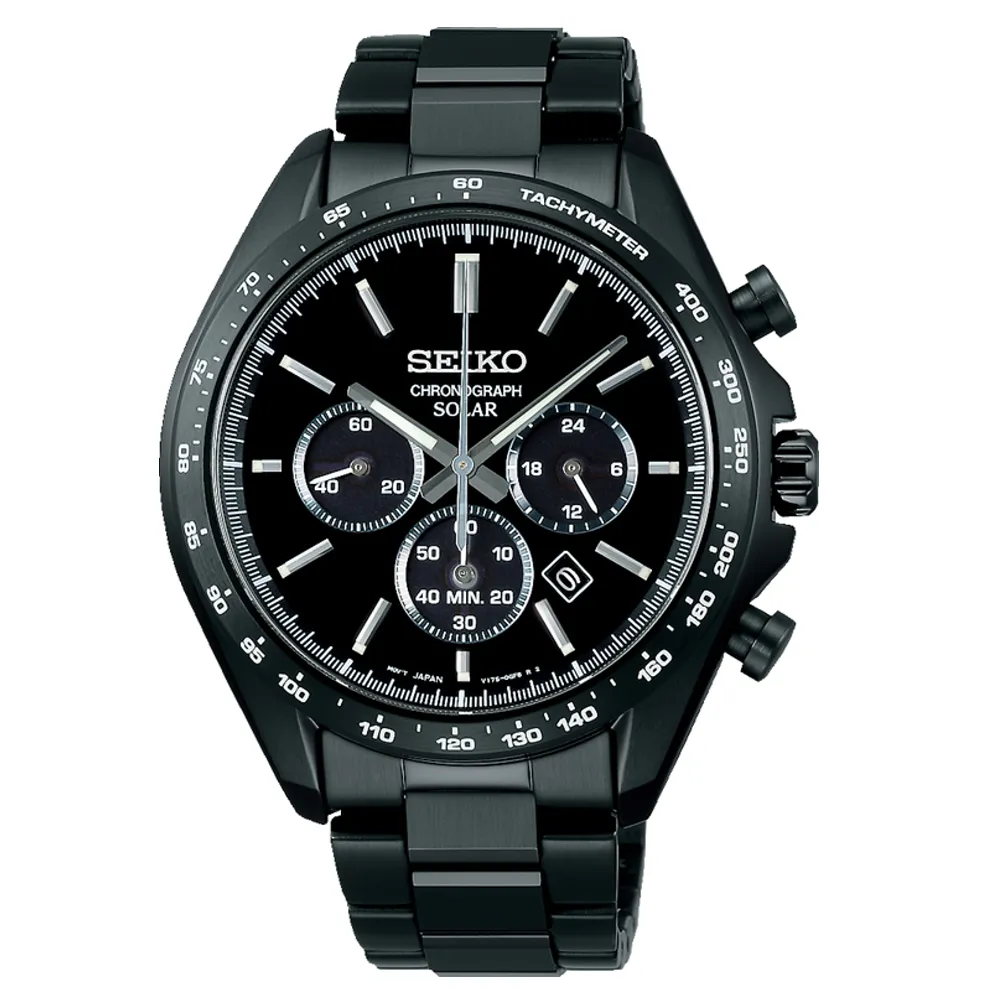 SEIKO criteria 日系魅力時尚腕錶-黑/銀(V14J-0BS0D ) 歷史價格詳細信息
