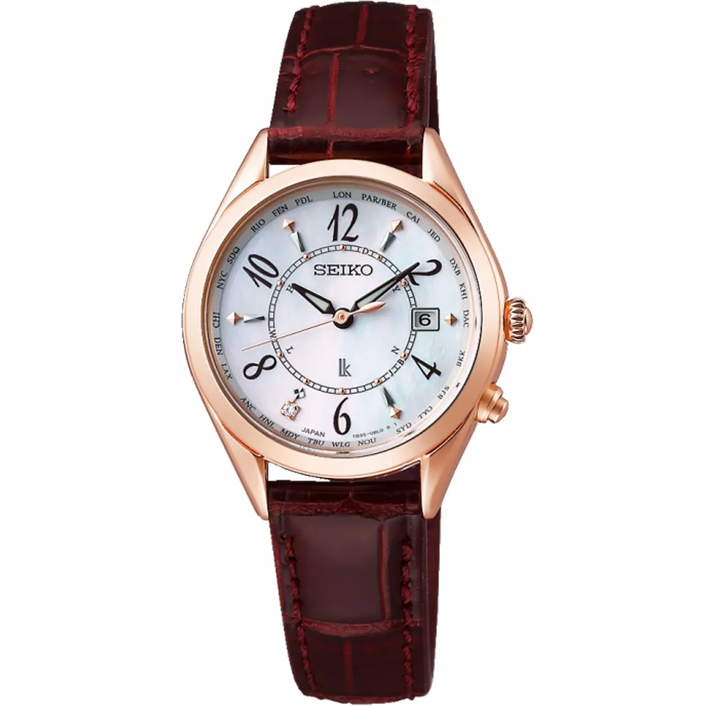 SEIKO 精工 LUKIA 鈦金屬太陽能電波女錶-24.6mm SSQW054J 1B32-0AJ0KS 歷史價格詳細信息