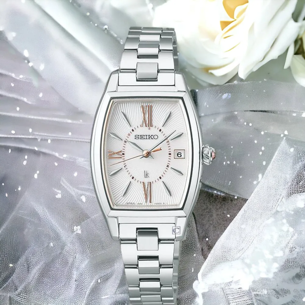 SEIKO 精工 LUKIA 酒桶型太陽能電波女錶-1B32-0BD0S/SSVW213J 歷史價格詳細信息