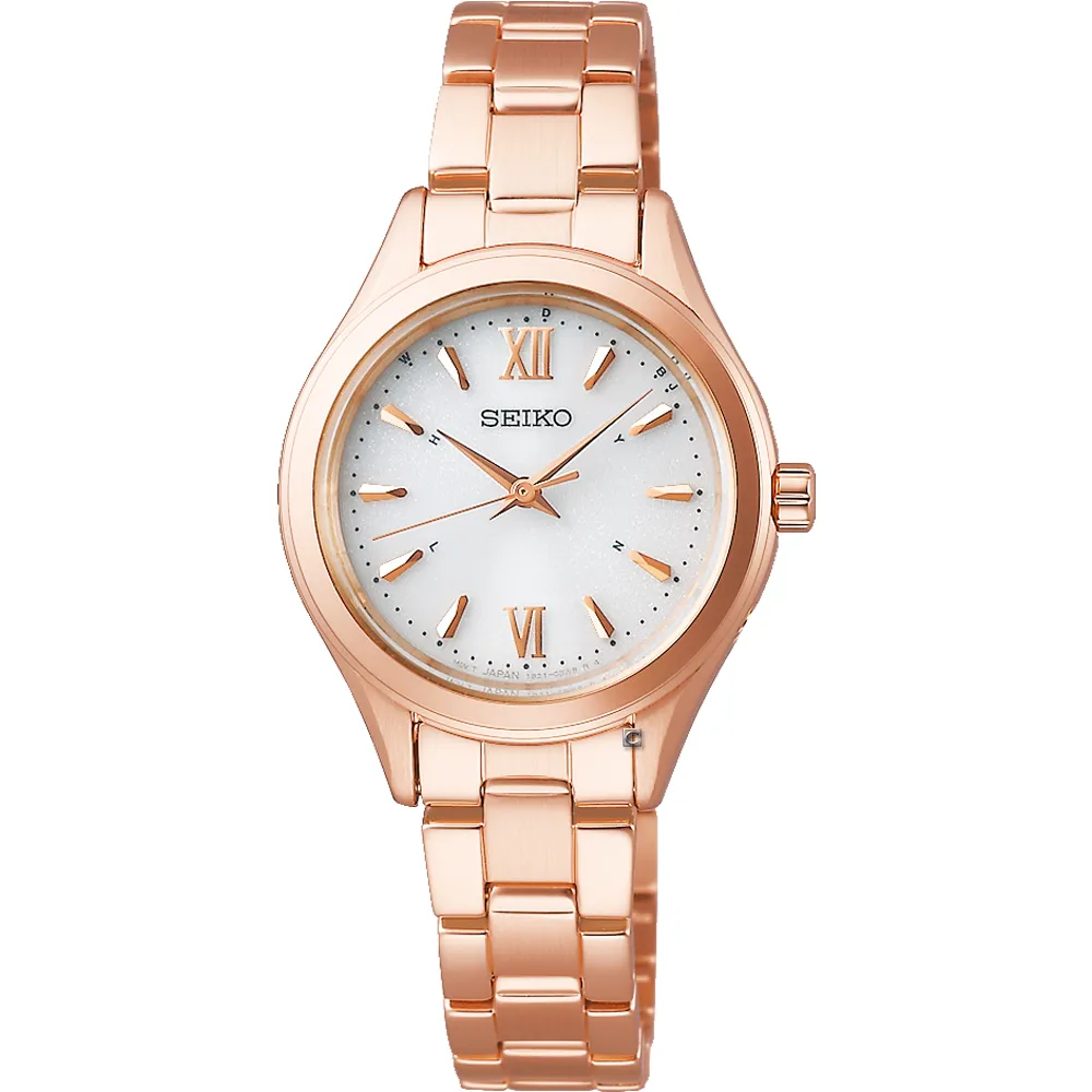 SEIKO 精工 SPIRIT系列 太陽能 玫瑰金電波腕錶 (SWFH114J/1B21-0AS0P) 歷史價格詳細信息