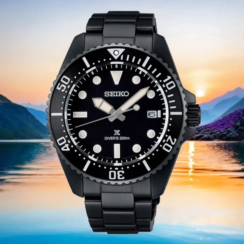 【SEIKO】精工 Prospex SNE589P1 藍寶石鏡面 太陽能 兩百米潛水錶 鋼錶帶男錶 V157-0DP0D 黑 歷史價格詳細信息
