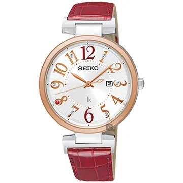 SEIKO 精工 LUKIA 動人時刻太陽能女錶-粉x銀/33.9mm V147-0CL0P SUT389J1 歷史價格詳細信息