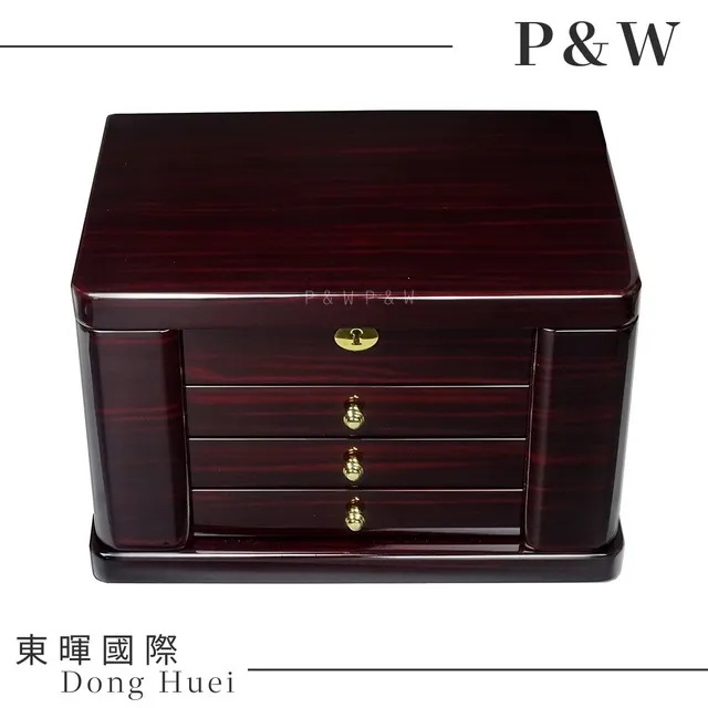 【P&W】珠寶收藏盒 木質鋼琴烤漆 手工精品 首飾盒 收納盒 錶盒 帶鎖(飾品盒 飾品收納櫃 珠寶箱) 歷史價格詳細信息
