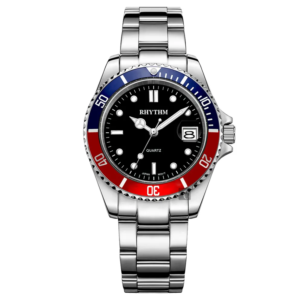 RHYTHM日本麗聲 Sport 100米機械手錶-銀x黑圈/40mm RA1602S10 歷史價格詳細信息