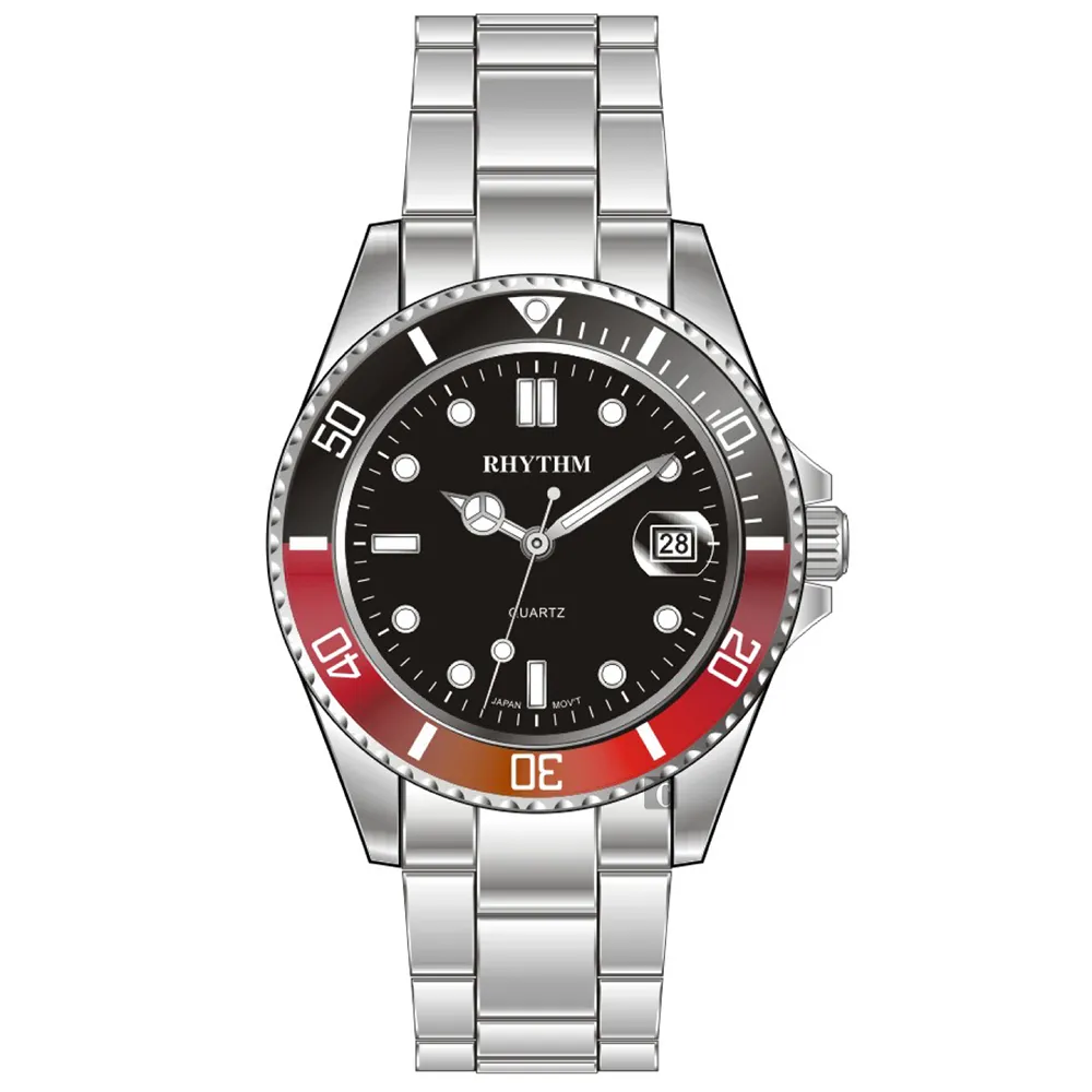 RHYTHM日本麗聲 Sport 100米機械手錶-銀x黑圈/40mm RA1602S10 歷史價格詳細信息