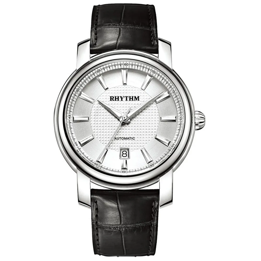 RHYTHM 麗聲 日本高貴高調三針日期顯示皮革機械錶-AS1621 歷史價格詳細信息