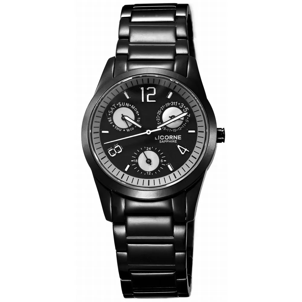 LICORNE MILANO系列 都會焦點時尚腕錶(全黑-小) 歷史價格詳細信息