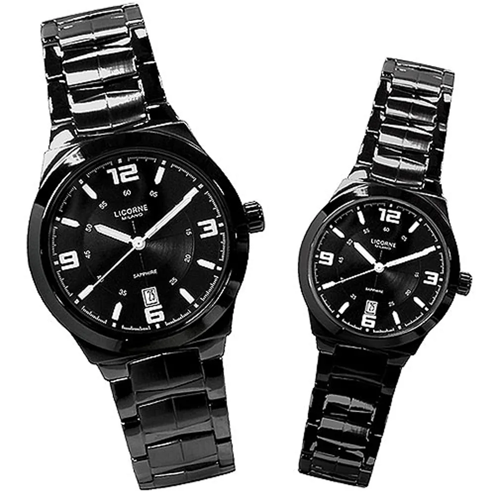 LICORNE MILANO系列 都會焦點時尚腕錶(全黑-小) 歷史價格詳細信息