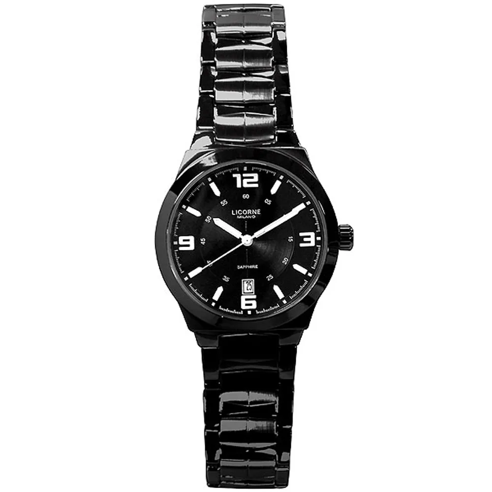 LICORNE MILANO系列 都會焦點時尚腕錶(全黑-小) 歷史價格詳細信息