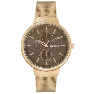 LICORNE 力抗 / LT146LRBI / 知性典雅 藍寶石水晶玻璃 夜光指針 米蘭編織不鏽鋼手錶 黑x鍍玫瑰金 32mm 歷史價格詳細信息