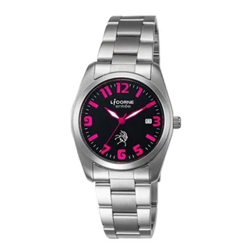 LICORNE entree 精簡年華日期顯示腕錶-粉 歷史價格詳細信息