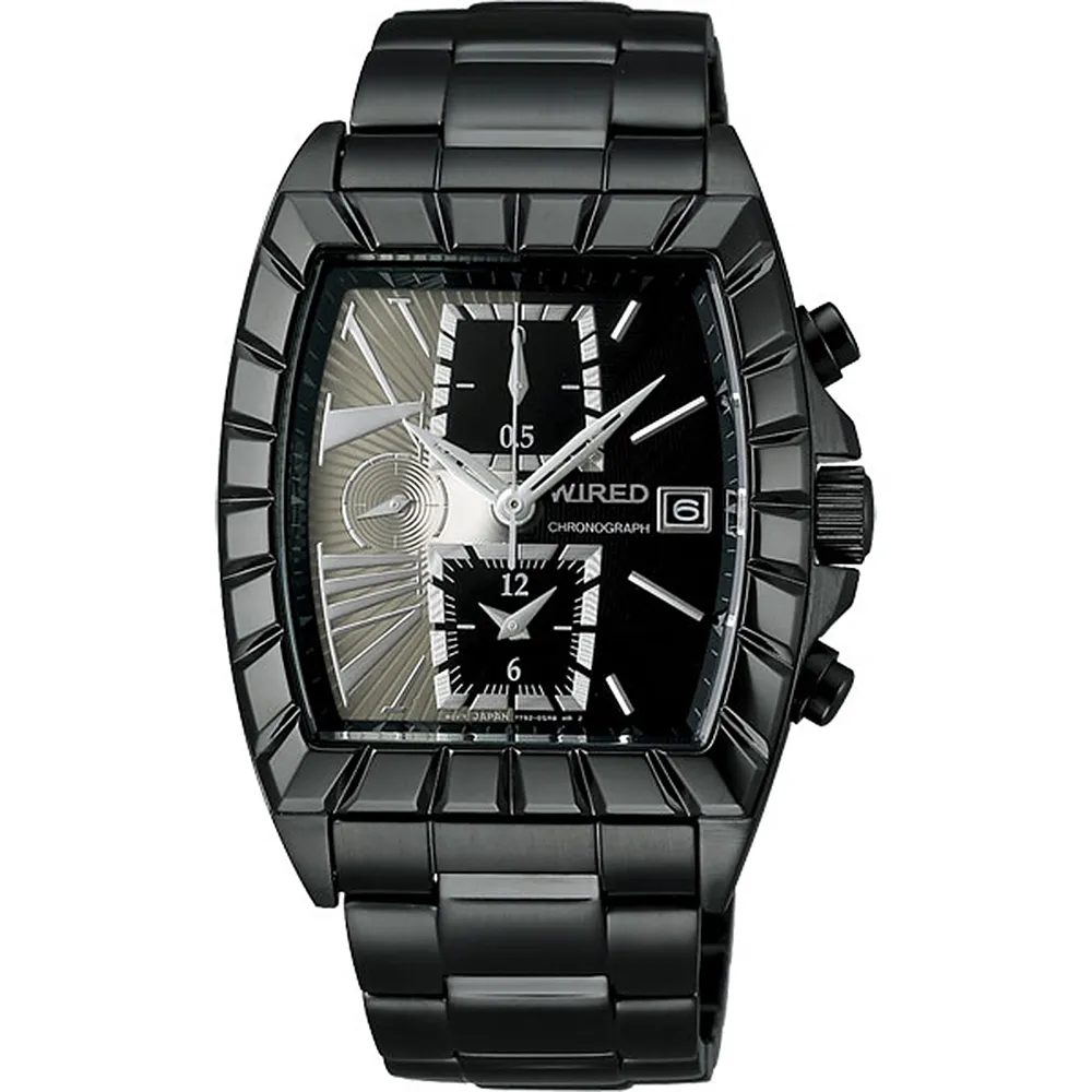 【WIRED】酷炫碼錶計時男錶 7T11-X009D 42mm 現代鐘錶 歷史價格詳細信息