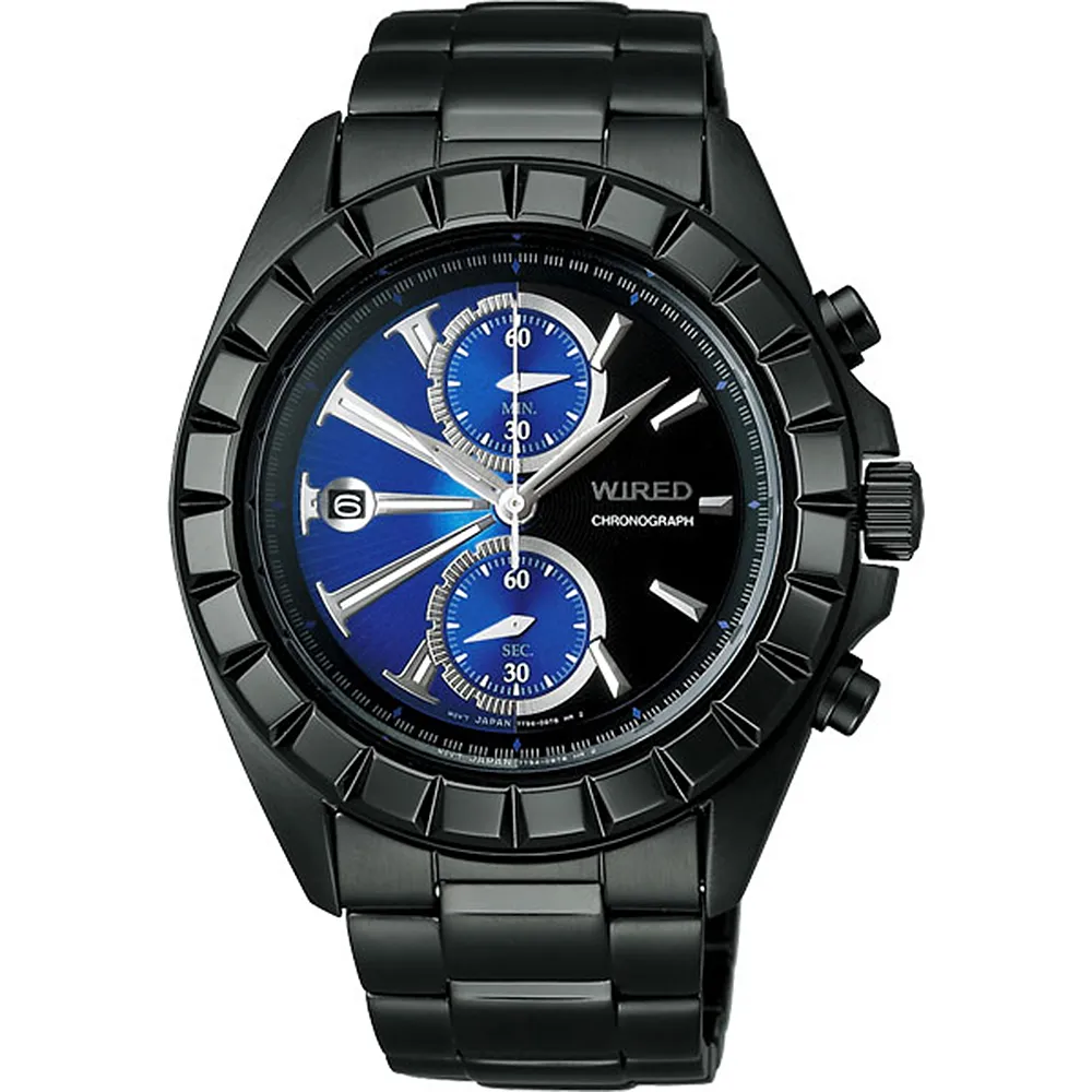 【WIRED】酷炫碼錶計時男錶 7T11-X009D 42mm 現代鐘錶 歷史價格詳細信息
