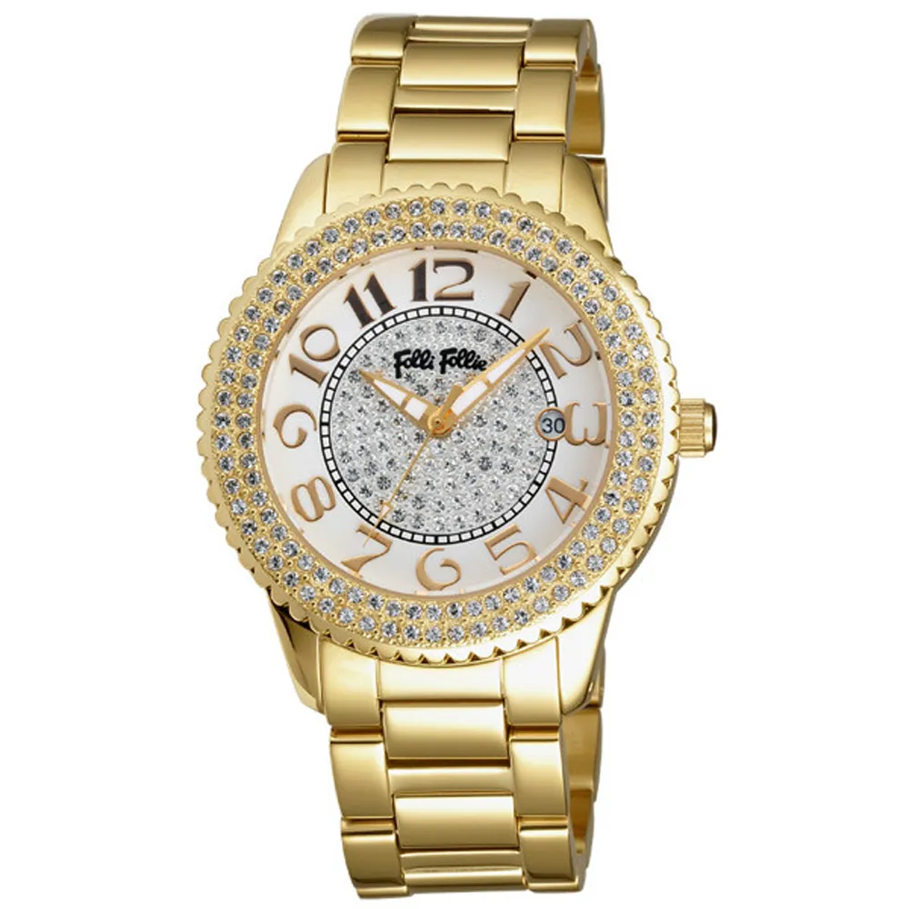 Folli Follie  晶鑽石英腕錶 附4色錶帶 歷史價格詳細信息
