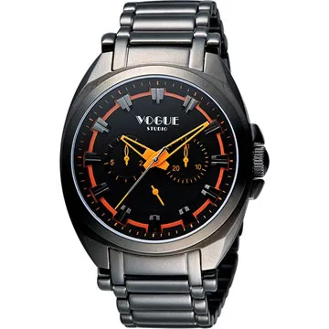 VOGUE 嶄新系列日曆時尚腕錶-IP黑X桃紅/42mm(9V0434DP) 歷史價格詳細信息