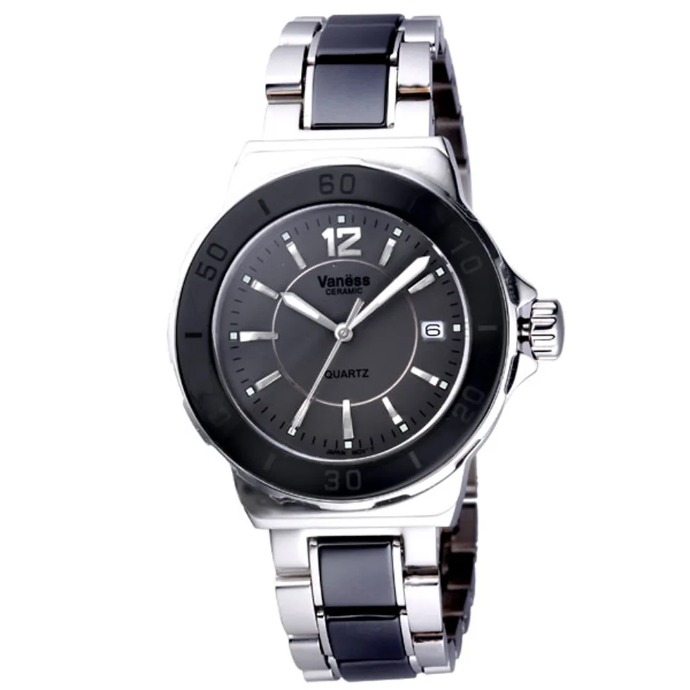 Vaness 新古典優雅陶瓷時尚腕錶(黑) 歷史價格詳細信息