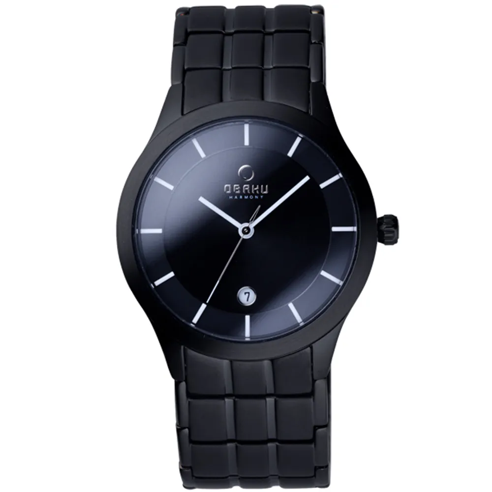 OBAKU 刻劃時光簡約時尚腕錶(全黑) 歷史價格詳細信息