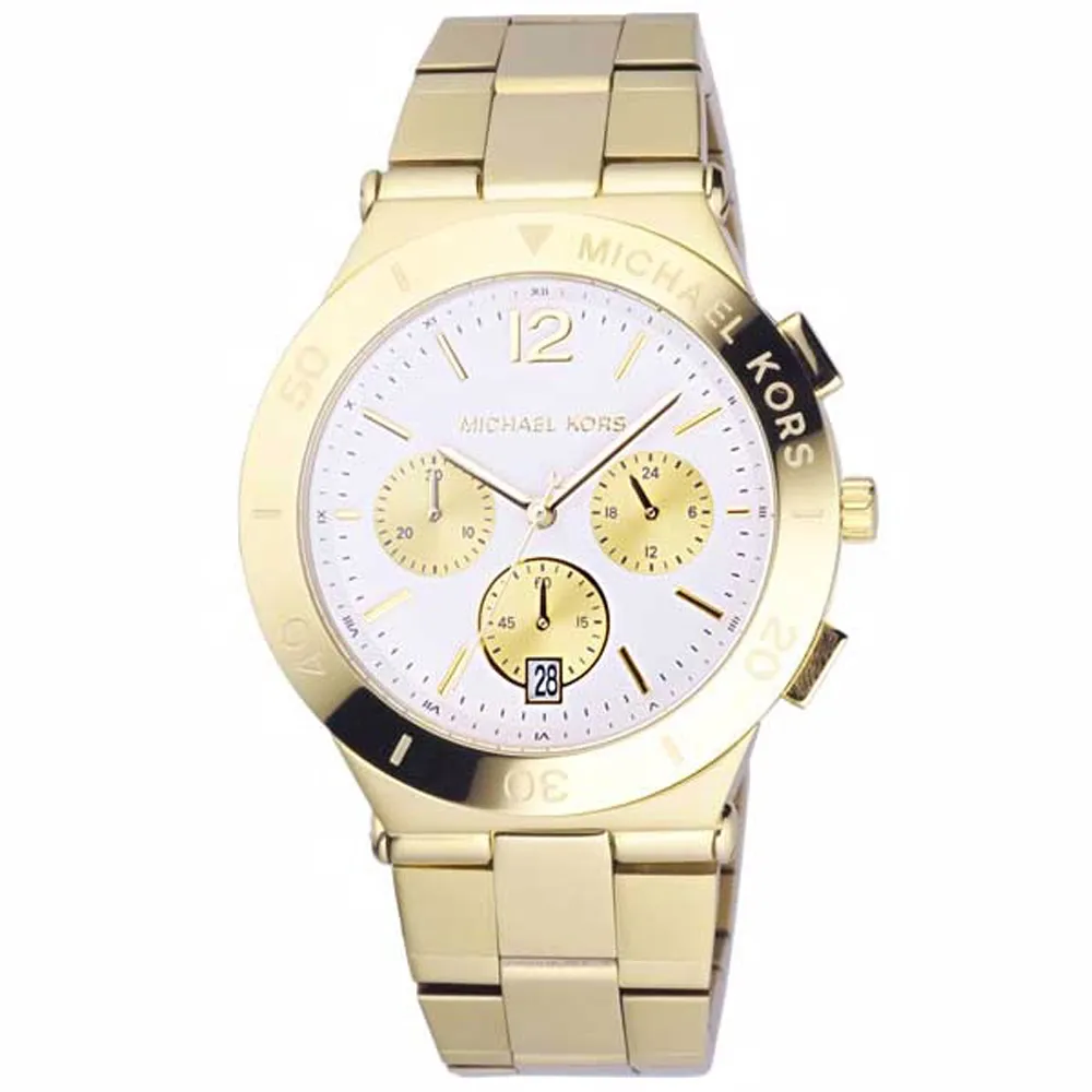 Michael Kors 都會美姬環繞式薄型腕錶 MK2256大錶面 皮帶 咖啡 / 金 / 42mm 歷史價格詳細信息