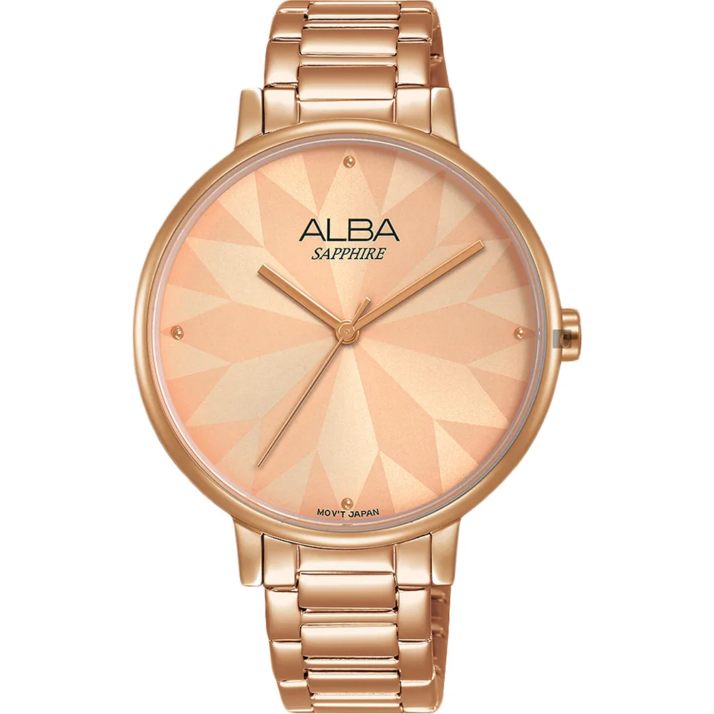 ALBA 雅柏 FASHION經典米蘭錶帶款34mm(AG8M52X1/VJ32-X328K)橘金色 歷史價格詳細信息