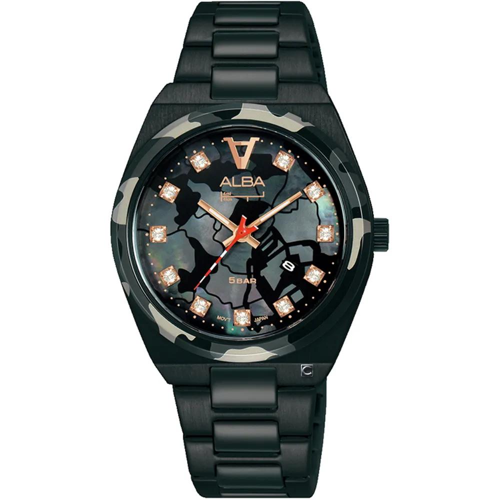 ALBA 雅柏 迷彩軍風計時腕錶-VD53-X380G(AT3H51X1) 歷史價格詳細信息