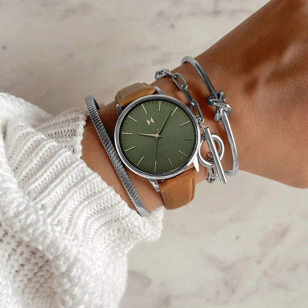 MVMT / 28000024-D / 簡約優雅 日期視窗 礦石強化玻璃 真皮手錶 白x銀框x米白 36mm 歷史價格詳細信息