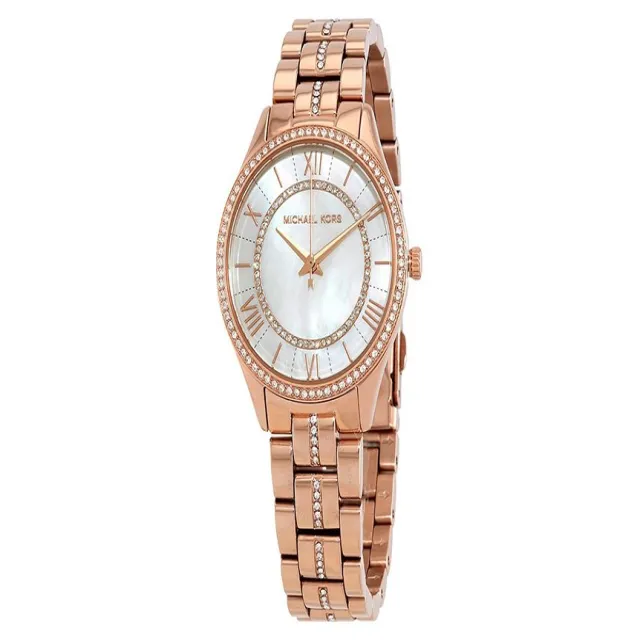 【MICHAEL KORS】典雅晶鑽腕錶-玫瑰金X白 MK4588  現代鐘錶 歷史價格詳細信息