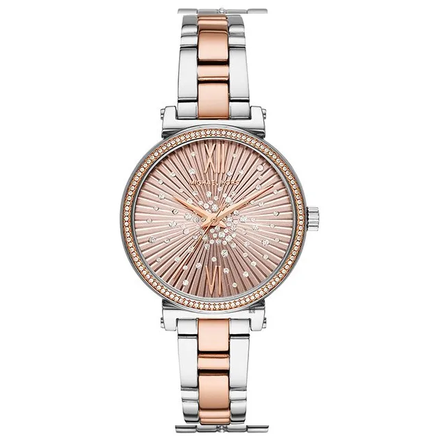 MICHAEL KORS 晶鑽奢華-石英三眼計時女錶mk6327【潮流百貨】 歷史價格詳細信息