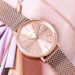 MICHAEL KORS / MK4340 / 簡約優雅 晶鑽時尚 米蘭編織不鏽鋼手錶 鍍玫瑰金 38mm 歷史價格詳細信息