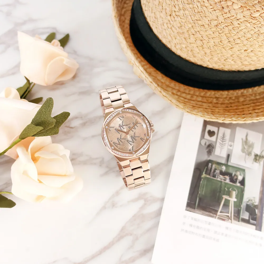 MICHAEL KORS 晶鑽奢華-石英三眼計時女錶mk6327【潮流百貨】 歷史價格詳細信息