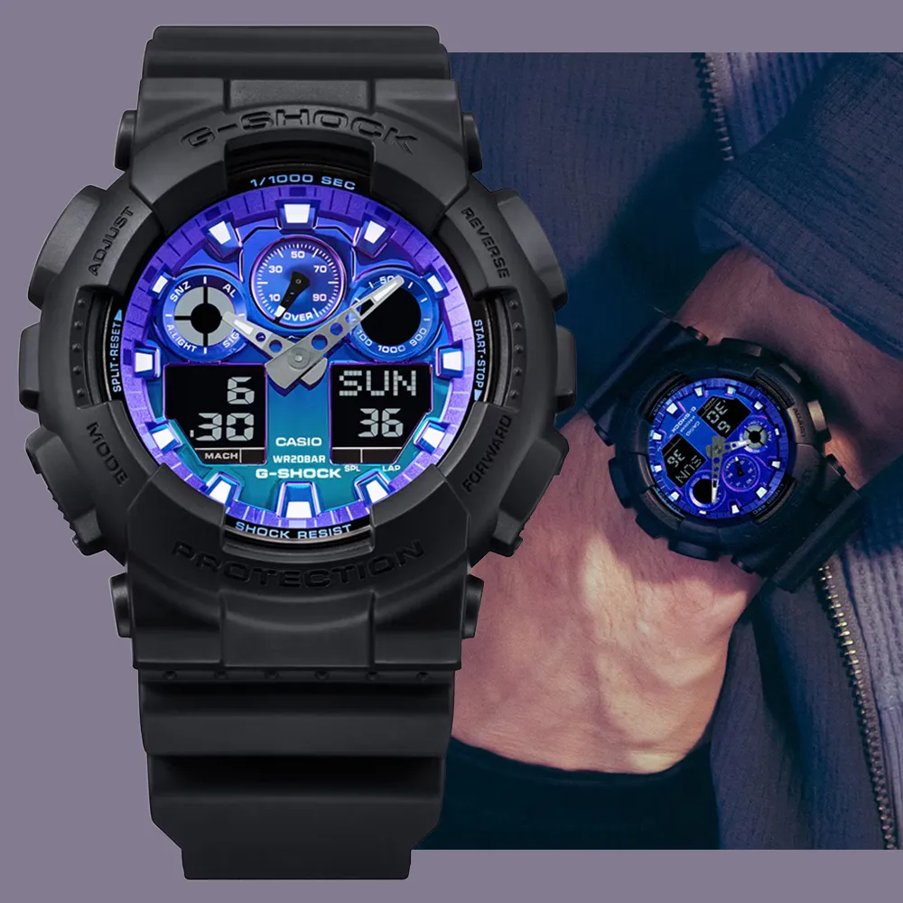 CASIO 卡西歐 G-SHOCK 藍色變形蟲系列手錶 GA-100BP-1A 歷史價格詳細信息