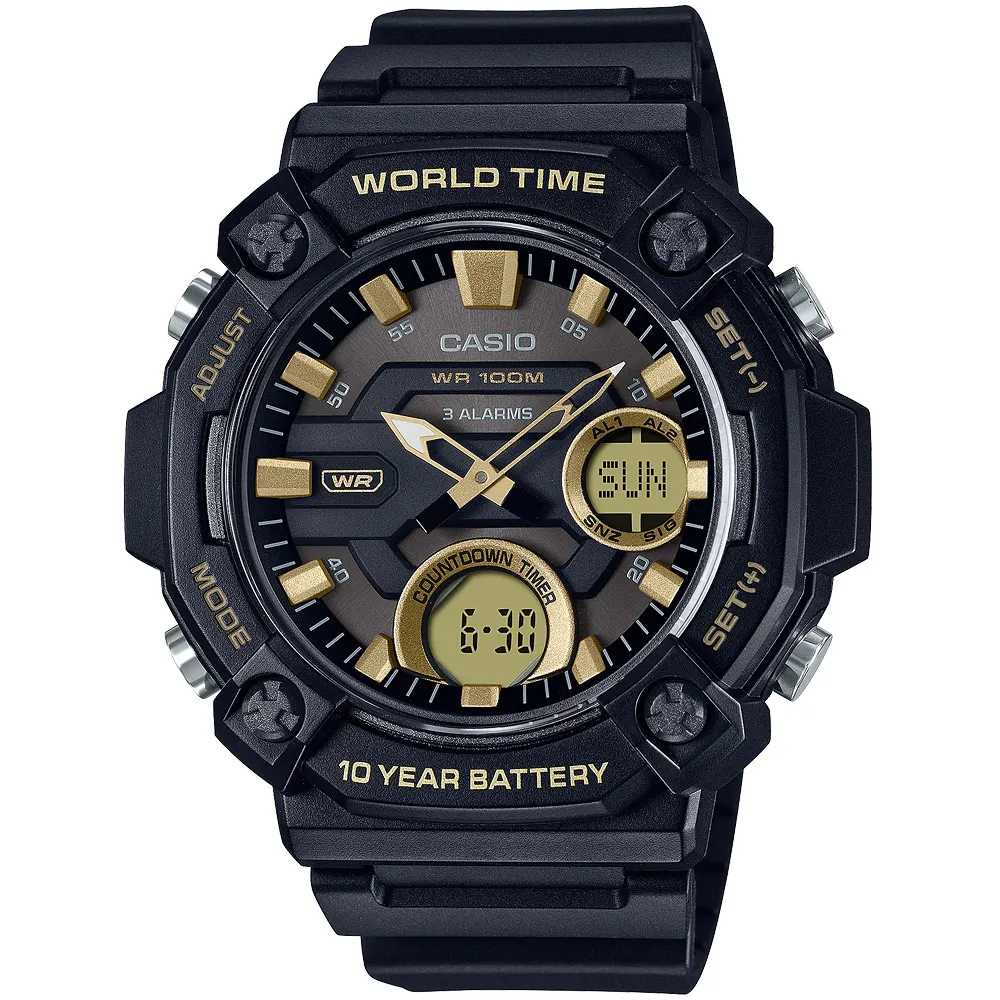 【CASIO】CASIO 卡西歐 10年電力 AEQ-110W-1B AEQ-110W 防水100米 台灣卡西歐保固一年 歷史價格詳細信息