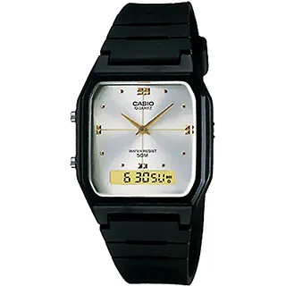 【CASIO 卡西歐】AW-48HE 潮流復古 自動日曆 兩地時間 計時碼錶 雙顯 無字 中性錶 指針錶 手錶 歷史價格詳細信息