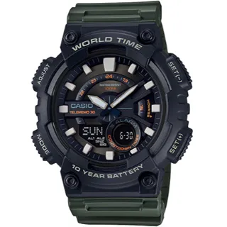 【CASIO 卡西歐】十年電力個性大錶徑數位顯示電子腕錶-全黑款/AE-1500WH-8BV 歷史價格詳細信息