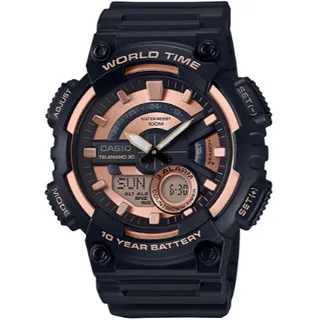 【CASIO 卡西歐】十年電力個性大錶徑數位顯示電子腕錶-全黑款/AE-1500WH-8BV 歷史價格詳細信息