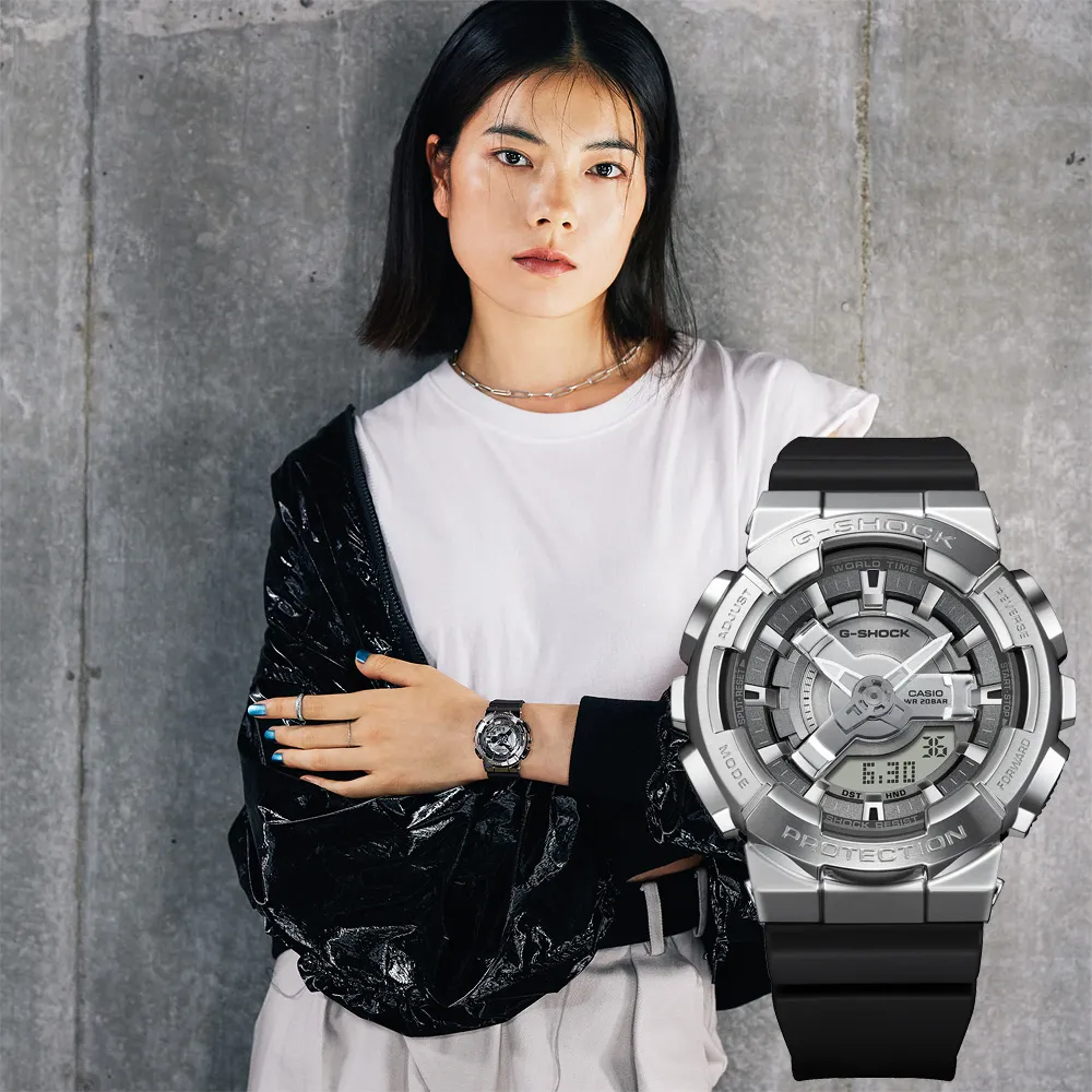 【CASIO】卡西歐 G-SHOCK 金屬色雙顯電子錶-玫瑰金 GM-S110PG-1A 歷史價格詳細信息