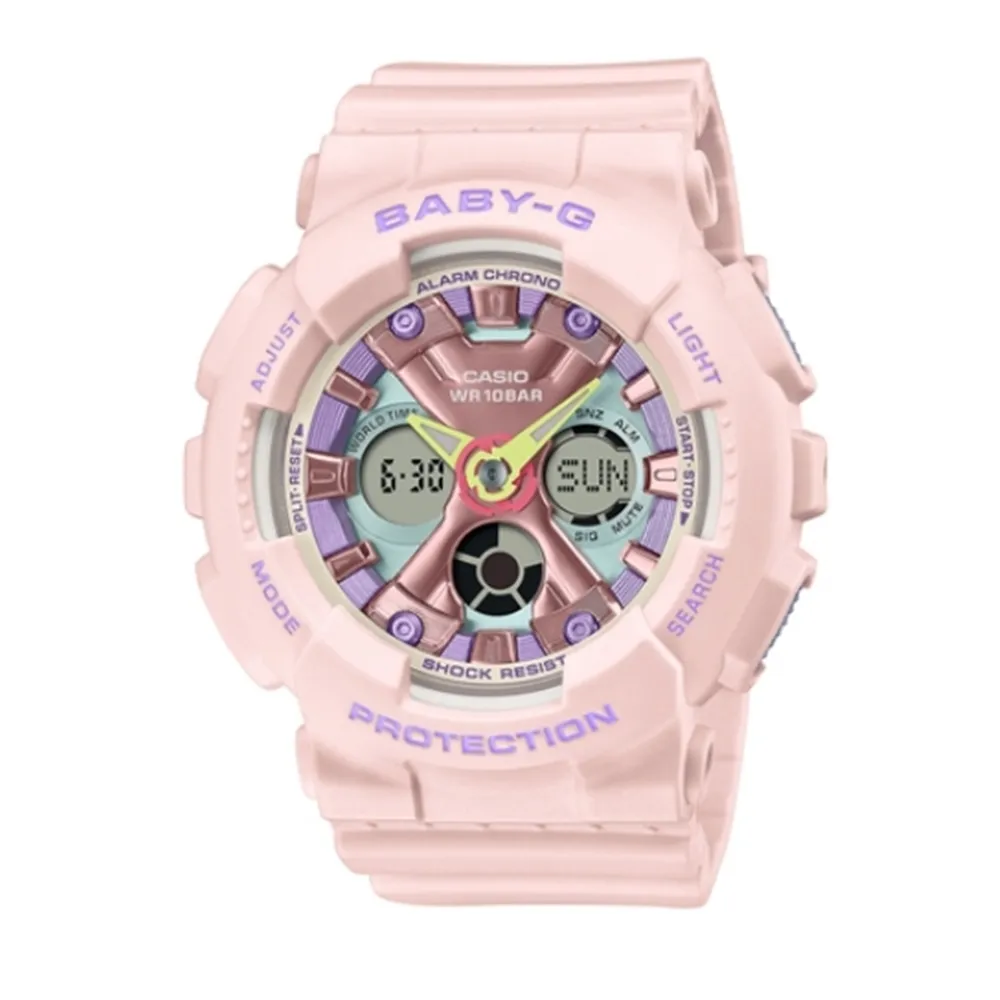 【CASIO 卡西歐】BABY-G 柔美玫瑰金設計休閒運動雙顯錶 白 BA-110XRG-7A_43.4mm 歷史價格詳細信息