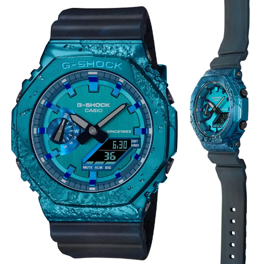 CASIO卡西歐 G-SHOCK 40周年 冒險者寶石系列 八角形金屬殼雙顯錶-堇青石(GM-2140GEM-2A) 歷史價格詳細信息