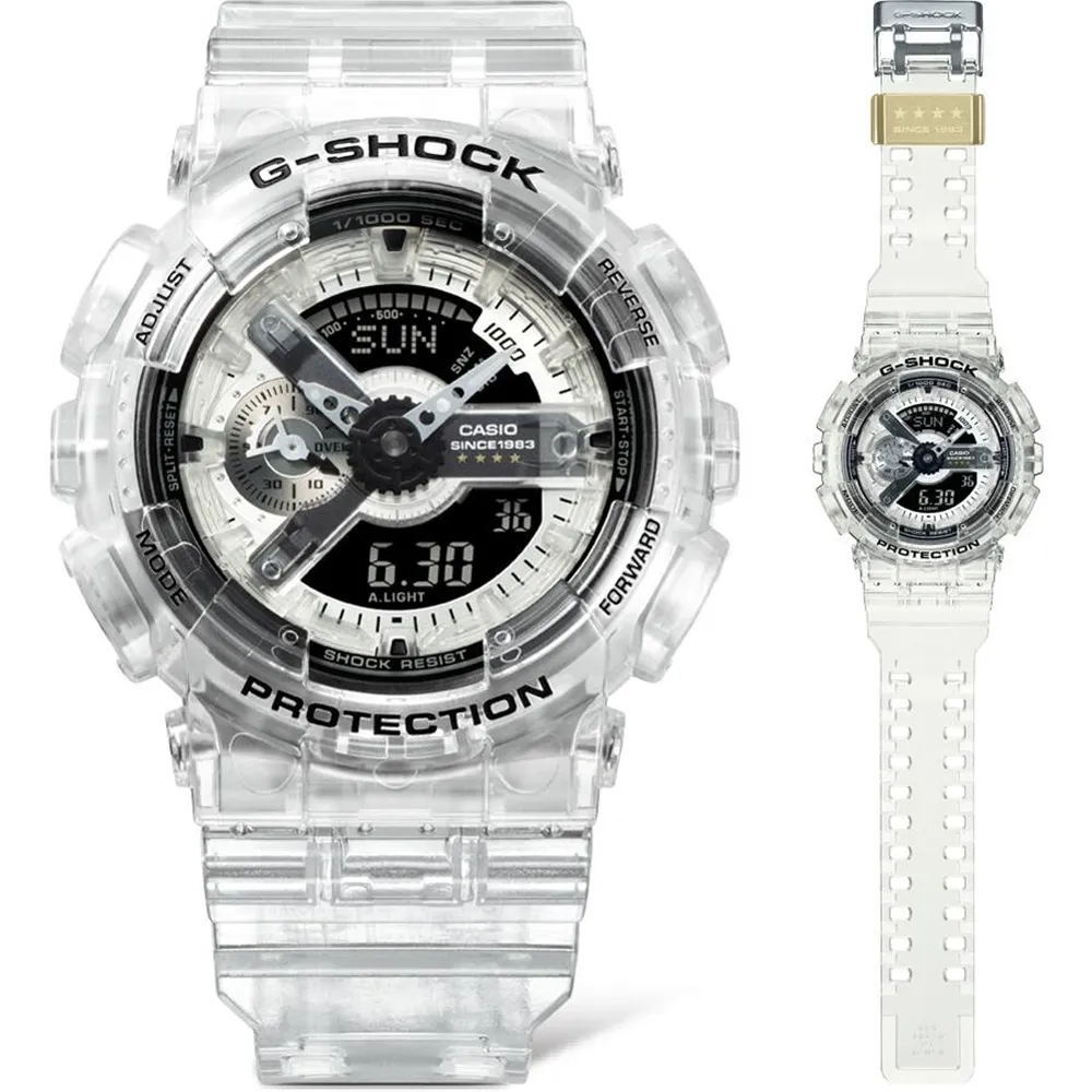 CASIO卡西歐G-SHOCK 視覺層次半透明男性專屬新潮流時尚概念錶GA-110 GA-110SKE-8A 歷史價格詳細信息