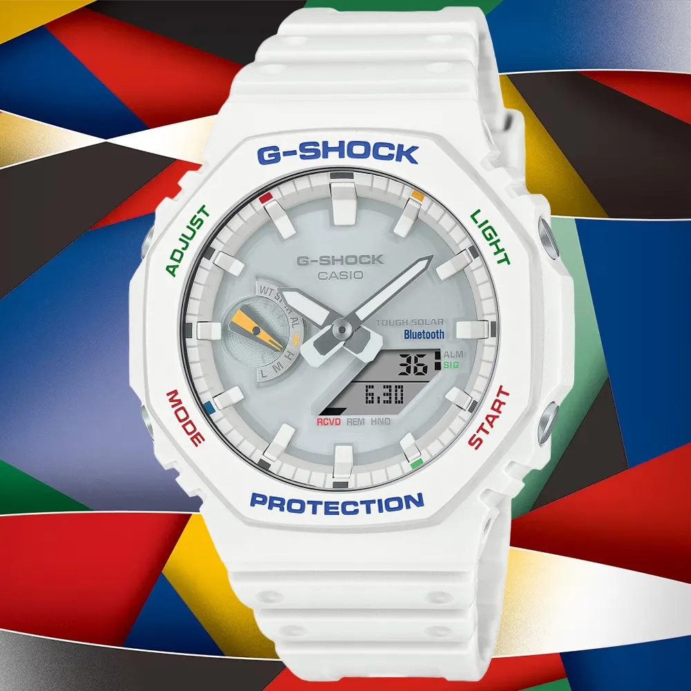 【CASIO 卡西歐】G-SHOCK 藍牙連線 太陽能雙顯腕錶 雙12 特惠(GST-B100XB-2A) 歷史價格詳細信息