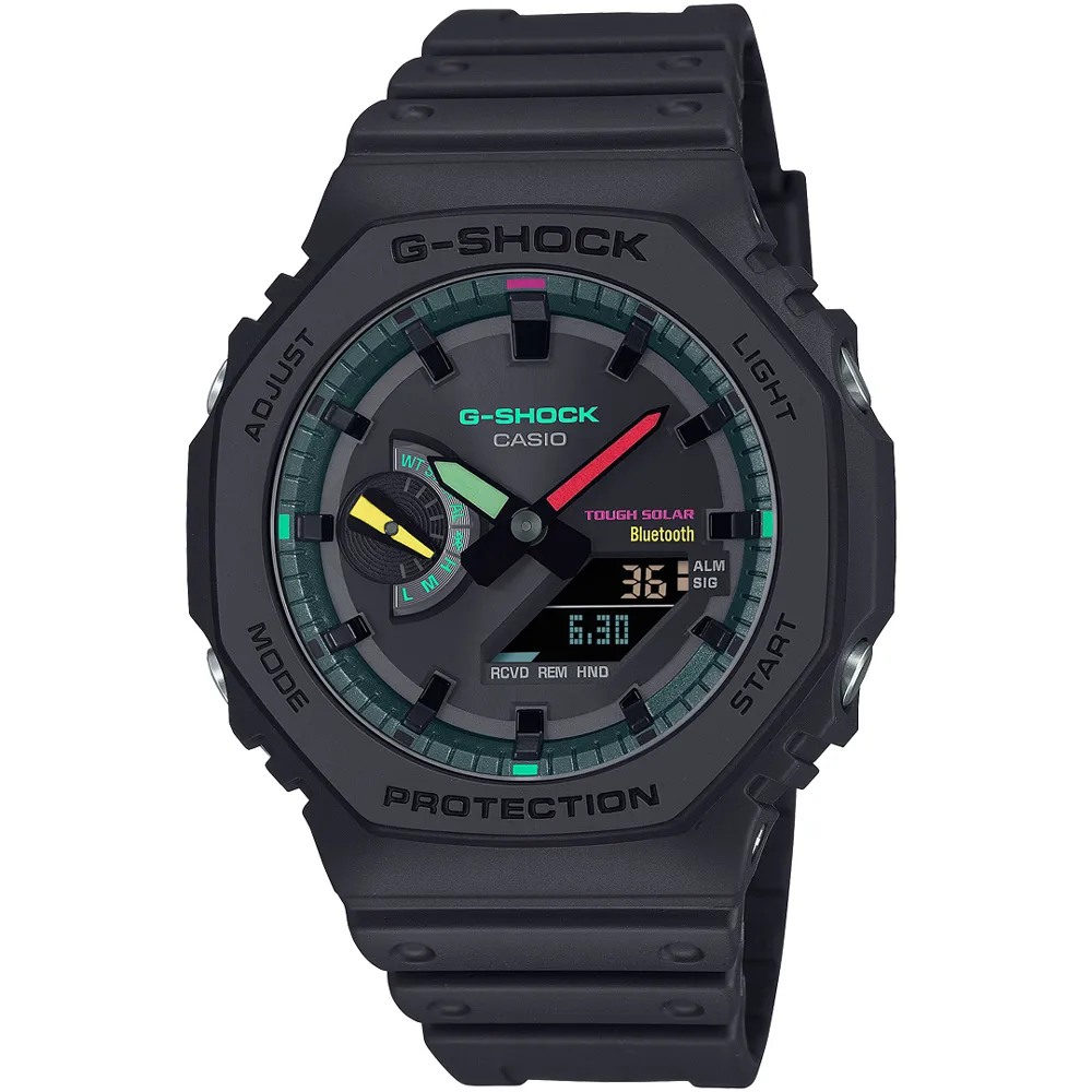 【CASIO 卡西歐】G-SHOCK 藍牙 衝浪運動 海洋水藍 雙重材質錶圈 運動系列 GBX-100-2A_46mm 歷史價格詳細信息