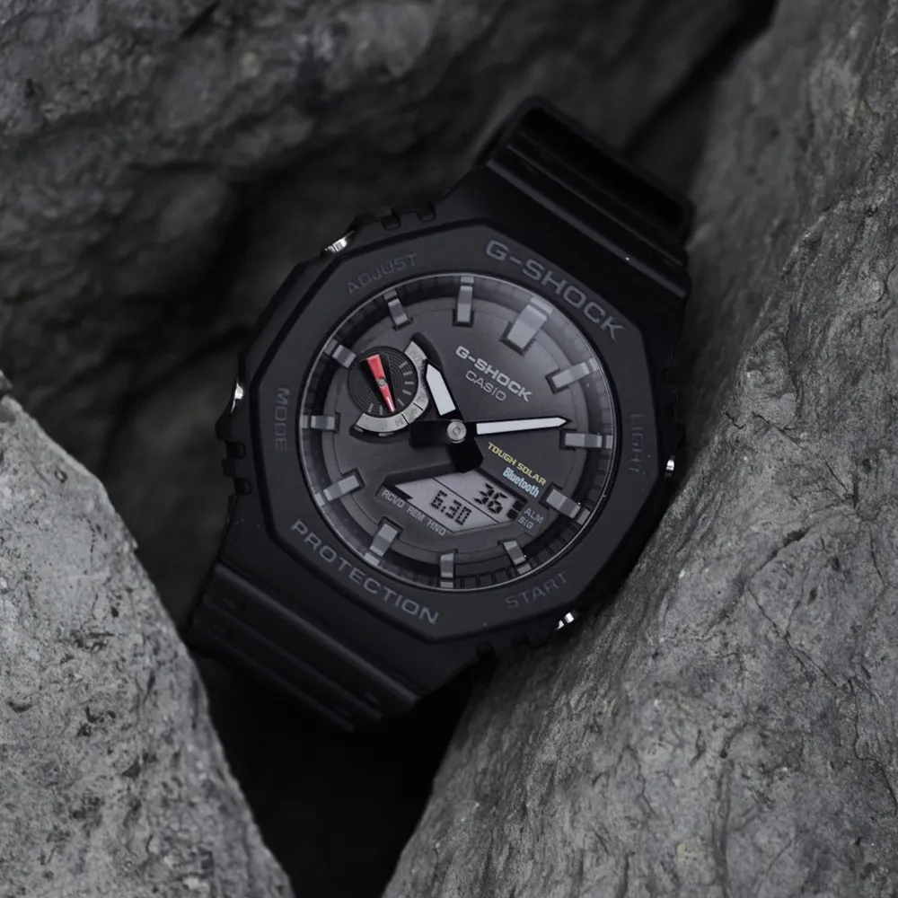 CASIO卡西歐 G-SHOCK 太陽能x藍牙連線 八角錶殼 繽紛動感雙顯腕錶 GA-B2100FC-7A 歷史價格詳細信息