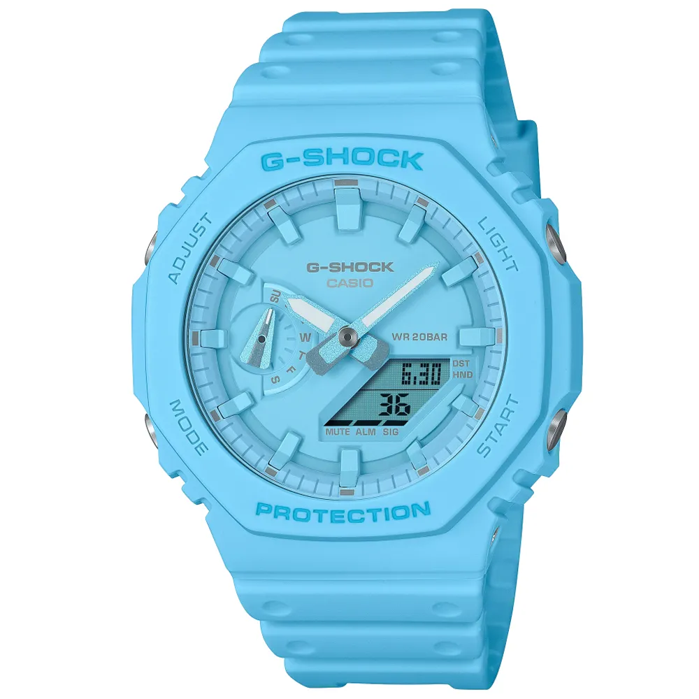CASIO卡西歐 G-SHOCK八角時尚純色雙顯錶/GMA-S2100BA-3A 歷史價格詳細信息