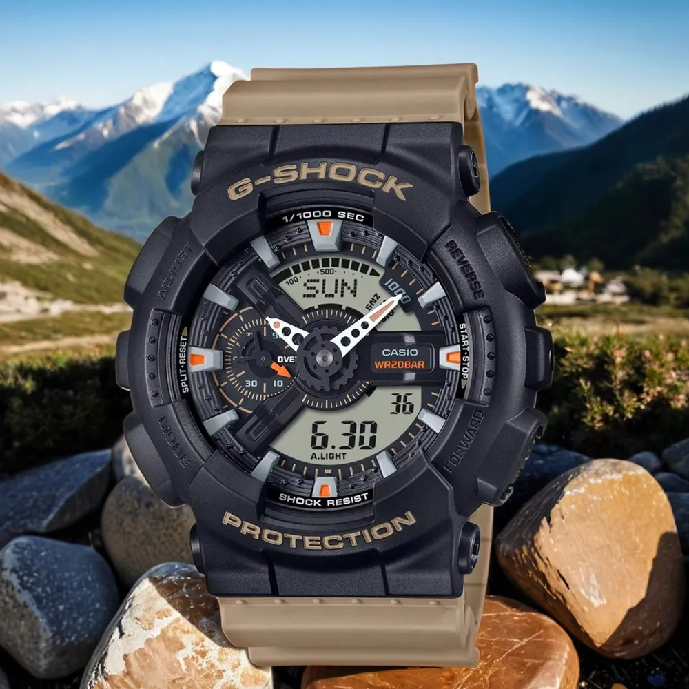 CASIO 卡西歐 G-SHOCK 經典配色系列 雙顯手錶 GA-100TU-1A3 歷史價格詳細信息