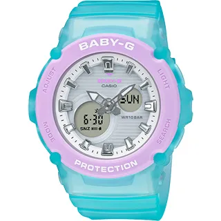 【CASIO】BABY-G 海灘概念風格休閒運動錶 藍X黑框 BGA-225G-2A 台灣卡西歐保固一年 歷史價格詳細信息