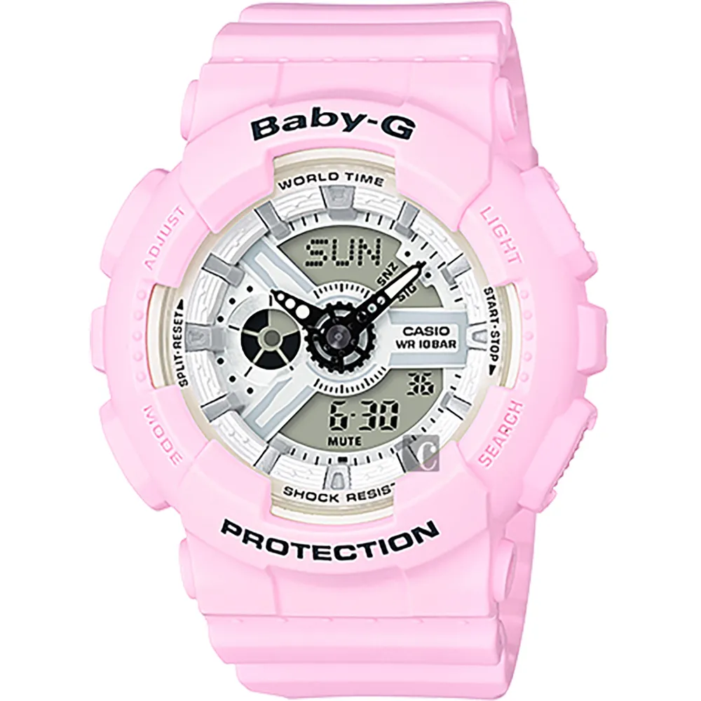 CASIO 卡西歐 BABY-G 粉嫩色調交錯果凍系列雙層結構活力休閒錶-湖水綠x薰衣草紫 BGA-270-2A 歷史價格詳細信息